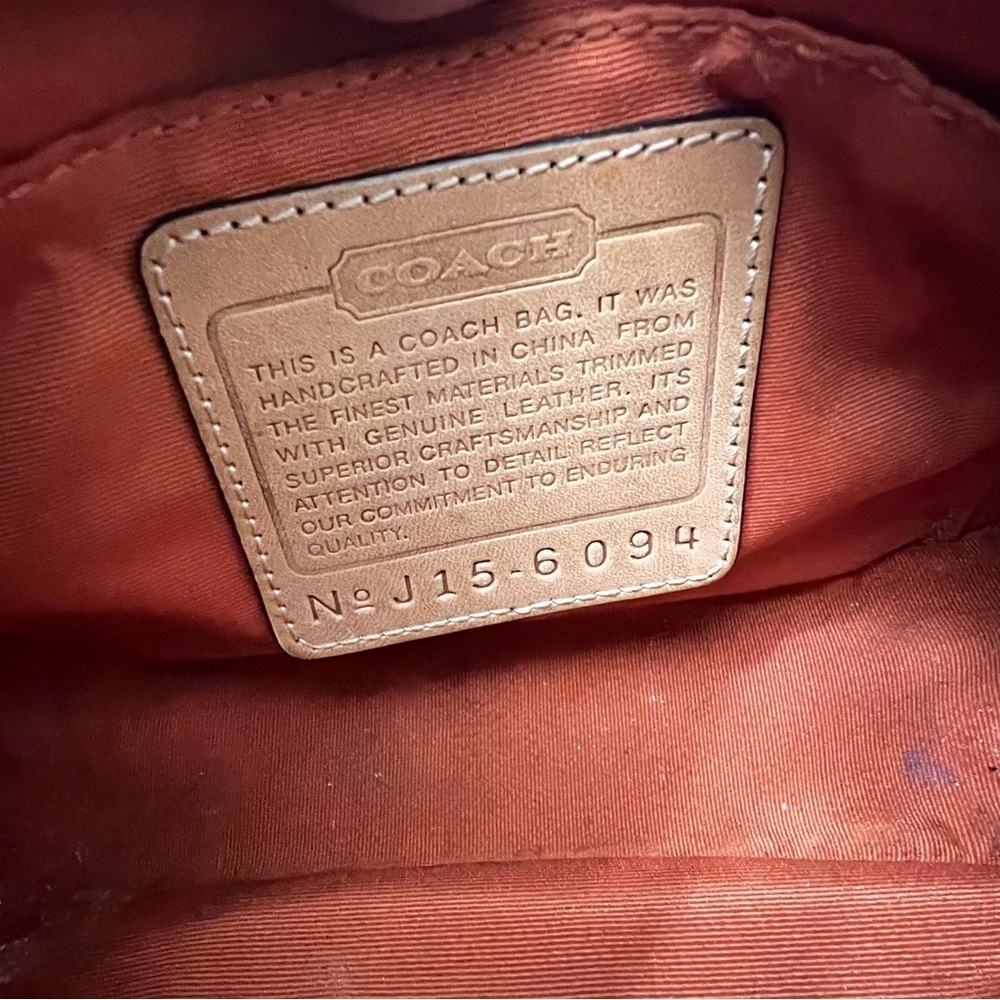 Vintage Y2K Coach Leatherware Tan
Signature Canvas Demi Shoulder Bag 6094 - Picture 7 of 9